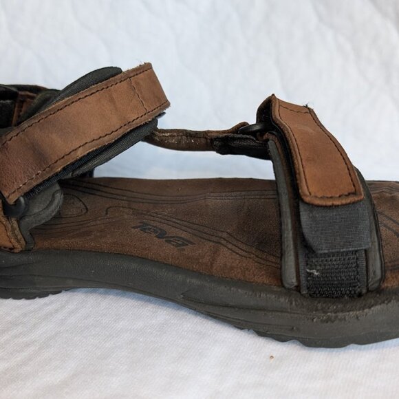 Teva Hurricane Drift Size 8 Brown Leather Sandal w/ 3 adjustable straps #6367 - Picture 6 of 6